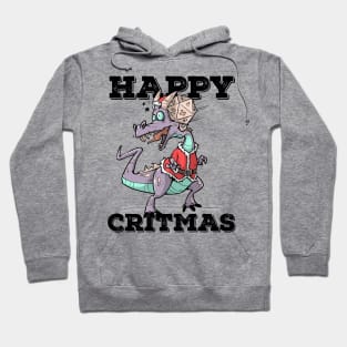 Critical Hit D20 Dice RPG Meme PnP Dragon Happy Critmas Gift Hoodie